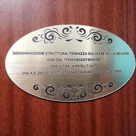 Apartmán Terrazza Sul Mare In Via Devoto Chiavari Exteriér fotografie